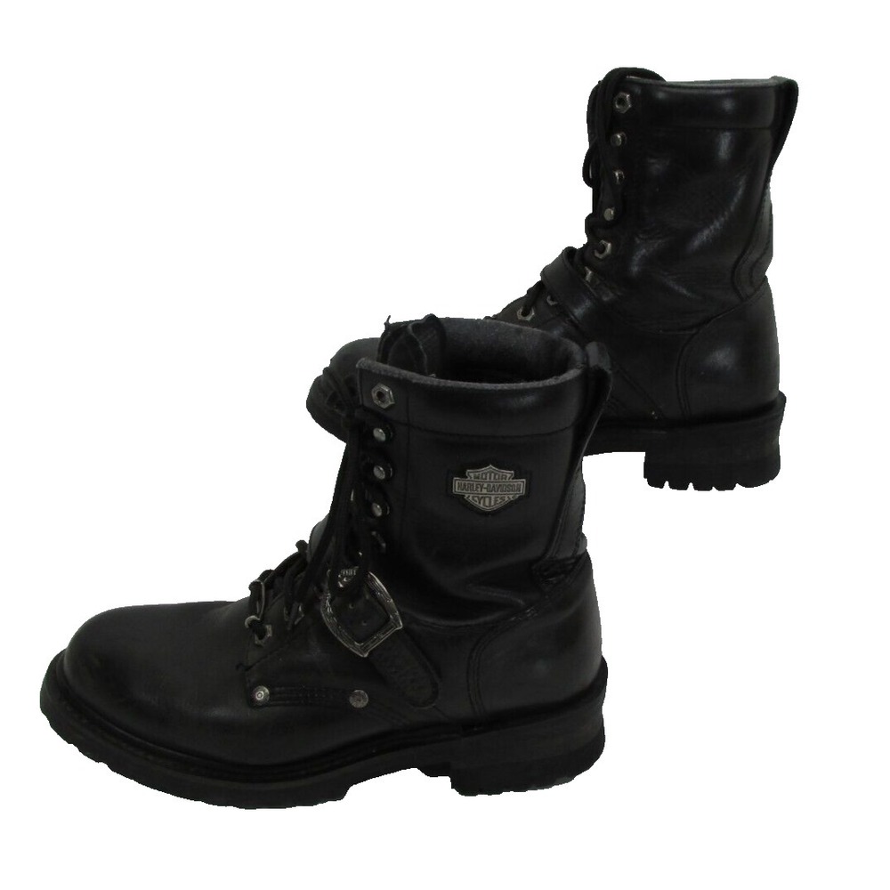 Harley-Davidson Men's Motorcycle Boots Size 7.5 (40.5). Lace Black Riding 91003
